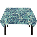 Blue Sky Paisley Bohemian Pattern Print Tablecloth