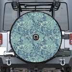 Blue Sky Paisley Bohemian Pattern Print Tire Cover With Camera Hole