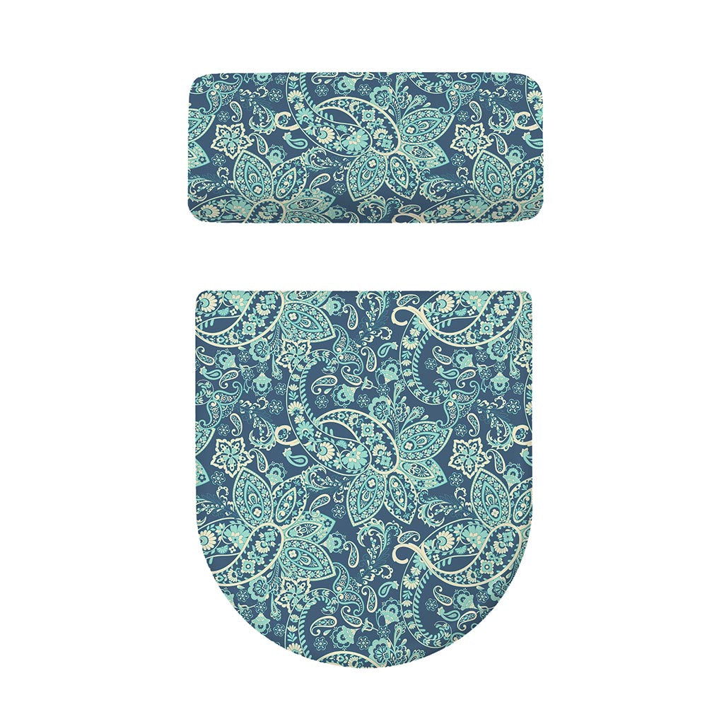 Blue Sky Paisley Bohemian Pattern Print Toilet Lid And Tank Cover Set