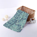 Blue Sky Paisley Bohemian Pattern Print Towel