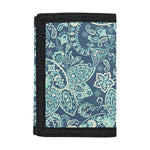 Blue Sky Paisley Bohemian Pattern Print Trifold Wallet
