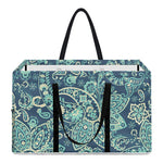 Blue Sky Paisley Bohemian Pattern Print Utility Tote Bag