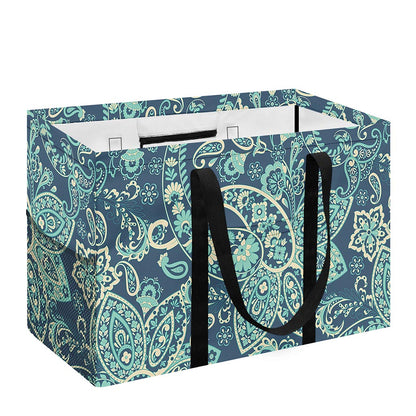 Blue Sky Paisley Bohemian Pattern Print Utility Tote Bag