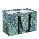 Blue Sky Paisley Bohemian Pattern Print Utility Tote Bag