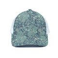 Blue Sky Paisley Bohemian Pattern Print White Mesh Trucker Hat