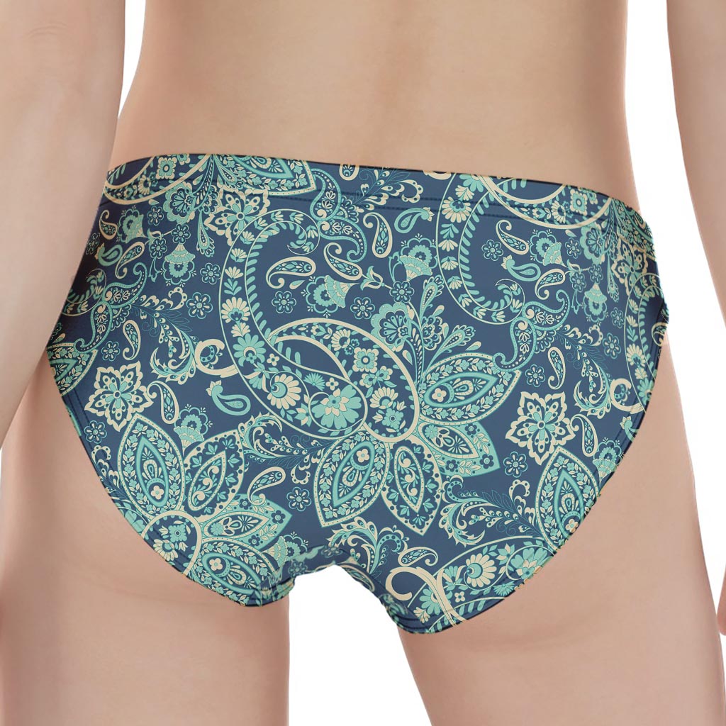 Blue Sky Paisley Bohemian Pattern Print Women's Panties