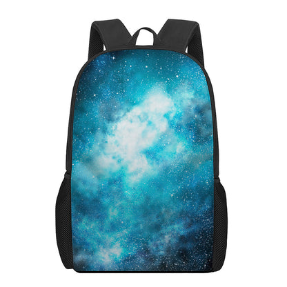 Blue Sky Universe Galaxy Space Print 17 Inch Backpack