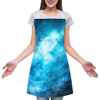 Blue Sky Universe Galaxy Space Print Adjustable Apron