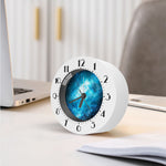 Blue Sky Universe Galaxy Space Print Alarm Clock