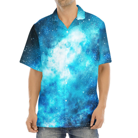 Blue Sky Universe Galaxy Space Print Aloha Shirt