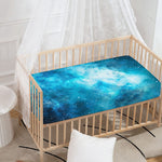 Blue Sky Universe Galaxy Space Print Baby Crib Sheet