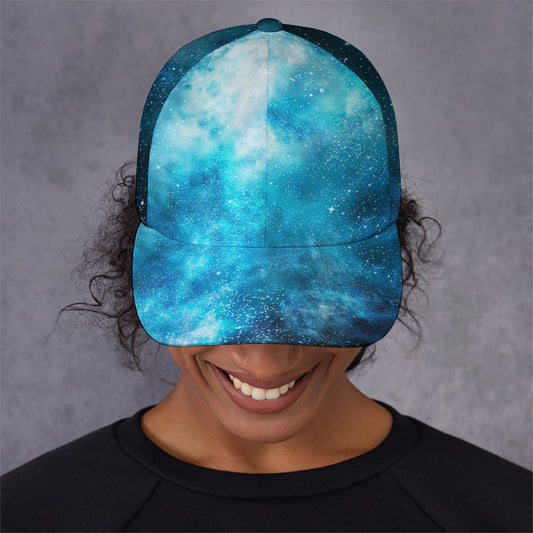 Blue Sky Universe Galaxy Space Print Baseball Cap