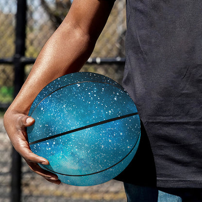 Blue Sky Universe Galaxy Space Print Basketball