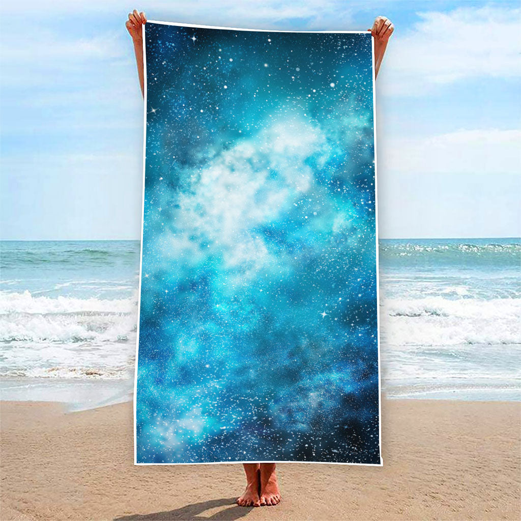 Blue Sky Universe Galaxy Space Print Beach Towel