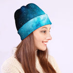 Blue Sky Universe Galaxy Space Print Beanie