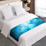 Blue Sky Universe Galaxy Space Print Bed Runner