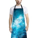 Blue Sky Universe Galaxy Space Print Bib Apron With Pocket