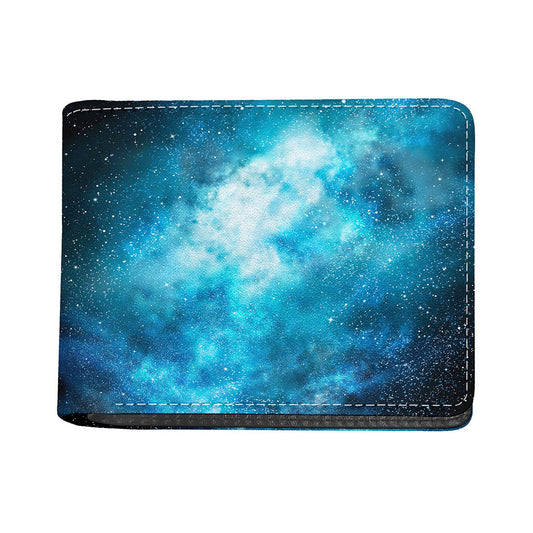 Blue Sky Universe Galaxy Space Print Bifold Wallet