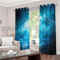 Blue Sky Universe Galaxy Space Print Dimout Grommet Curtains