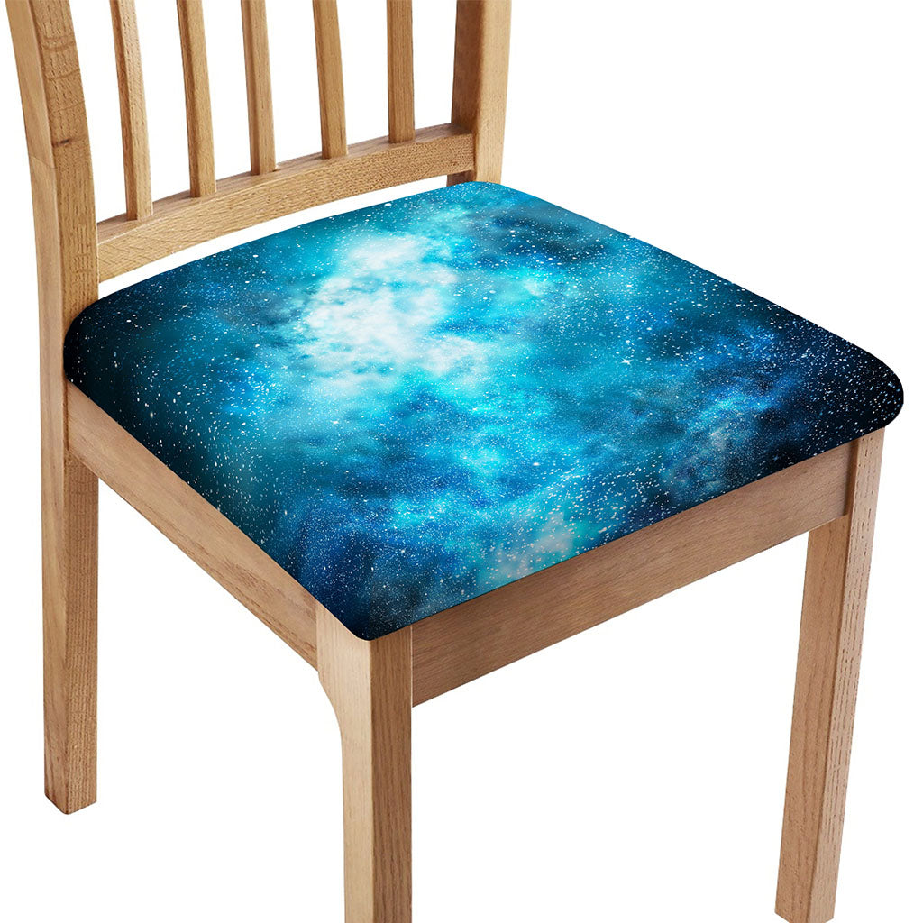 Blue Sky Universe Galaxy Space Print Chair Cushion Cover