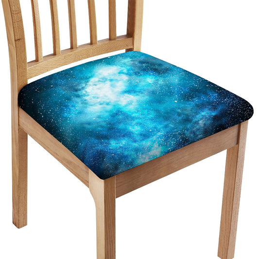 Blue Sky Universe Galaxy Space Print Chair Cushion Cover