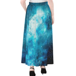 Blue Sky Universe Galaxy Space Print Chiffon Maxi Skirt