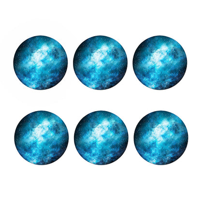 Blue Sky Universe Galaxy Space Print Coaster Set