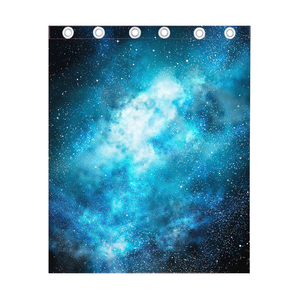 Blue Sky Universe Galaxy Space Print Curtain