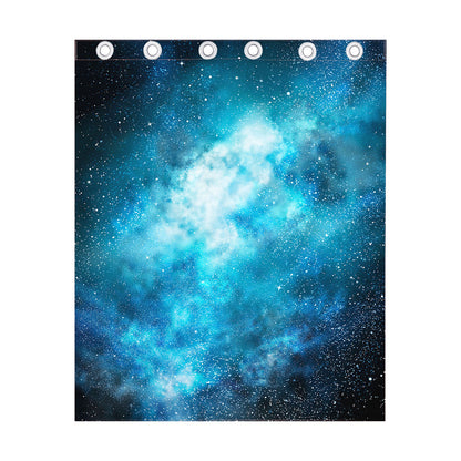 Blue Sky Universe Galaxy Space Print Curtain