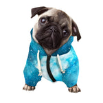 Blue Sky Universe Galaxy Space Print Dog Zip Up Hoodie