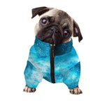 Blue Sky Universe Galaxy Space Print Dog Zip Up Jacket