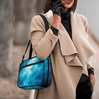 Blue Sky Universe Galaxy Space Print Double Strap Bible Bag