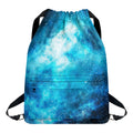 Blue Sky Universe Galaxy Space Print Drawstring Backpack