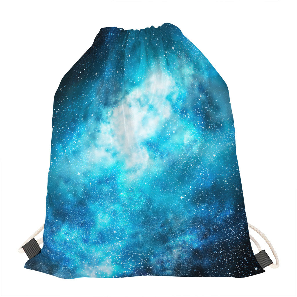 Blue Sky Universe Galaxy Space Print Drawstring Bag