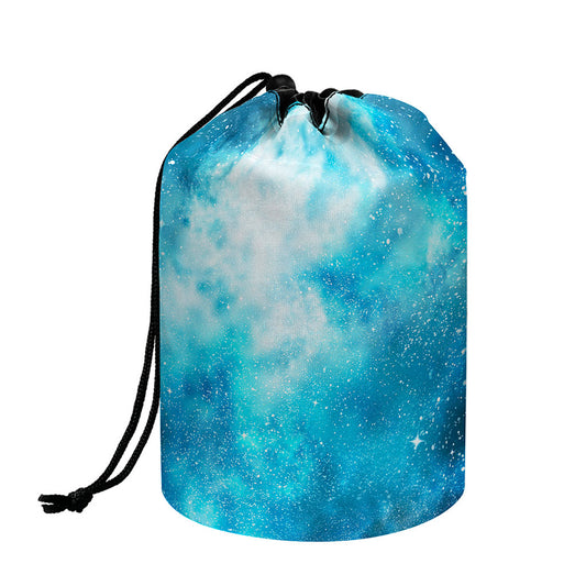 Blue Sky Universe Galaxy Space Print Drawstring Makeup Bag