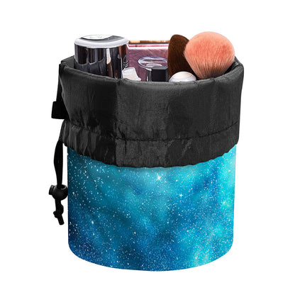 Blue Sky Universe Galaxy Space Print Drawstring Makeup Bag