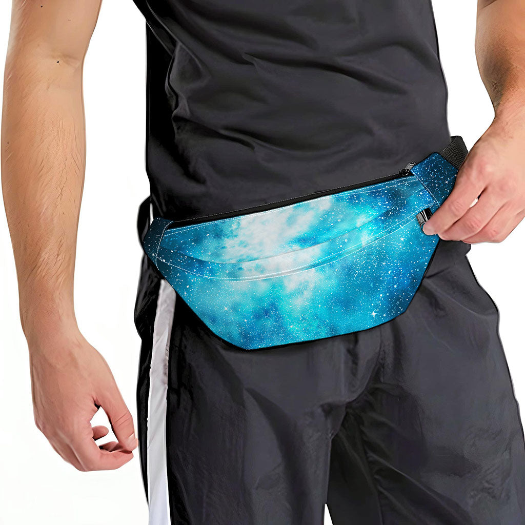 Blue Sky Universe Galaxy Space Print Fanny Pack