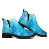 Blue Sky Universe Galaxy Space Print Flat Ankle Boots