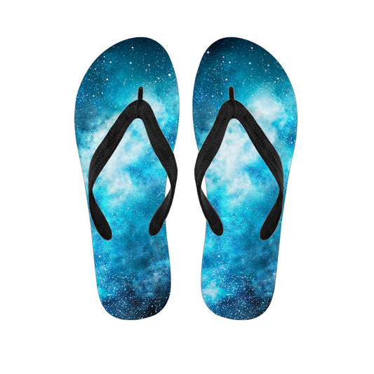 Blue Sky Universe Galaxy Space Print Flip Flops