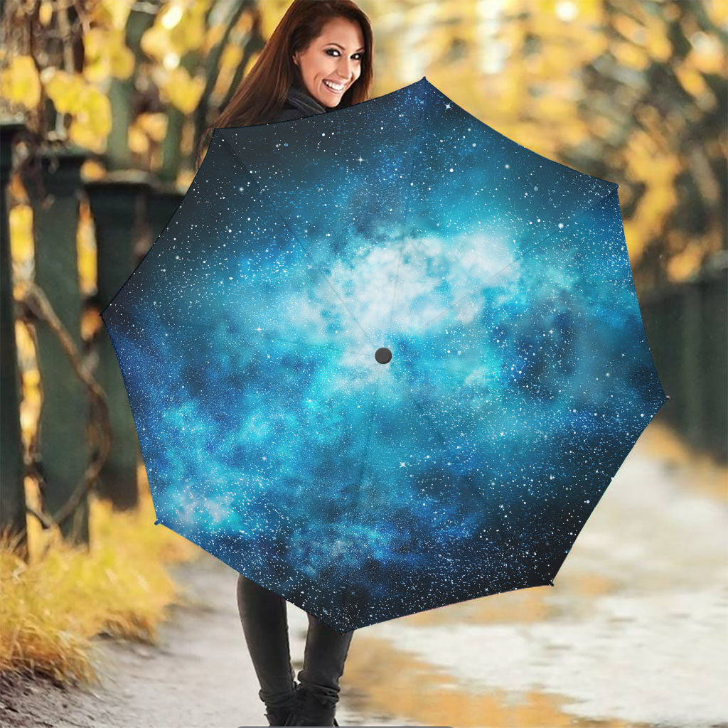 Blue Sky Universe Galaxy Space Print Foldable Umbrella