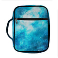 Blue Sky Universe Galaxy Space Print Front Pocket Bible Bag
