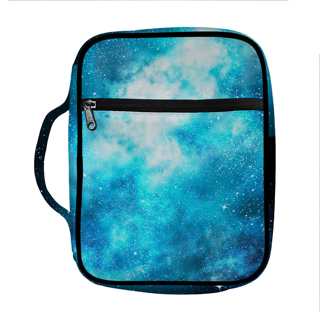 Blue Sky Universe Galaxy Space Print Front Pocket Bible Bag