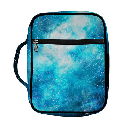Blue Sky Universe Galaxy Space Print Front Pocket Bible Bag