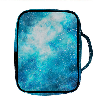 Blue Sky Universe Galaxy Space Print Front Pocket Bible Bag