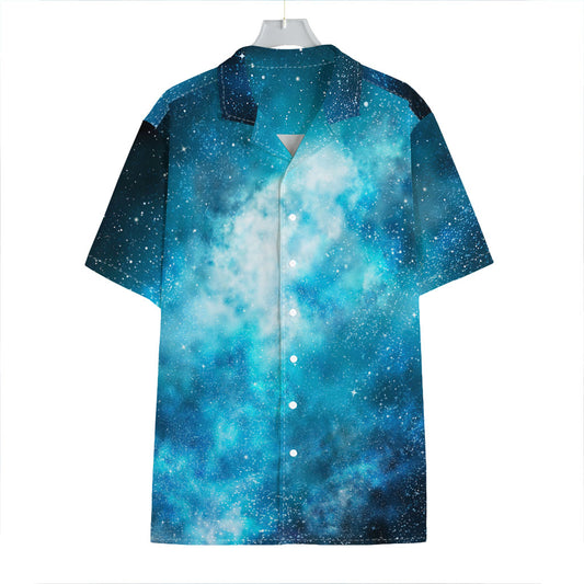 Blue Sky Universe Galaxy Space Print Hawaiian Shirt