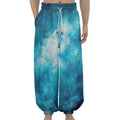 Blue Sky Universe Galaxy Space Print Lantern Pants