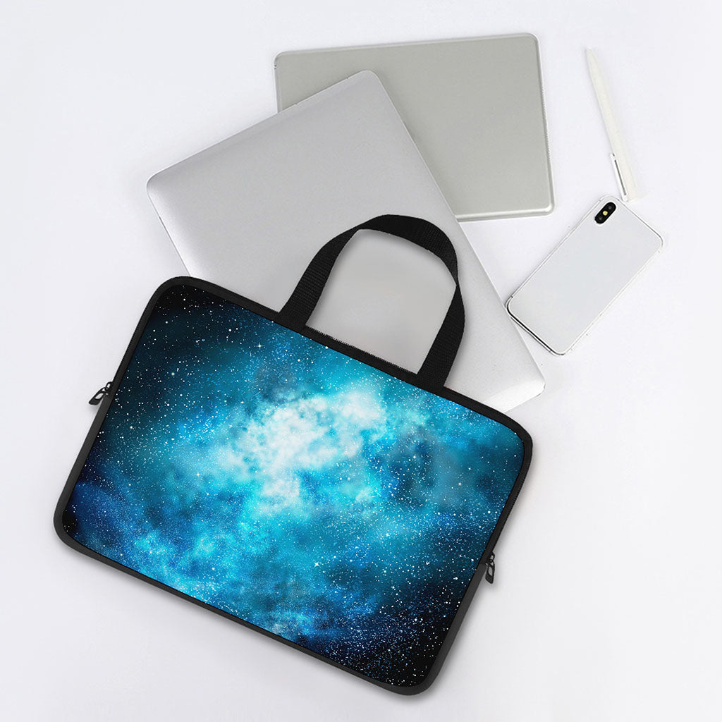 Blue Sky Universe Galaxy Space Print Laptop Sleeve With Handle