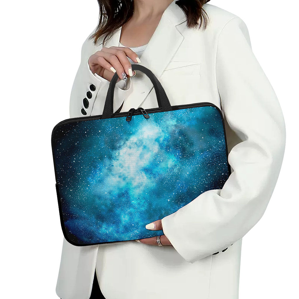 Blue Sky Universe Galaxy Space Print Laptop Sleeve With Handle