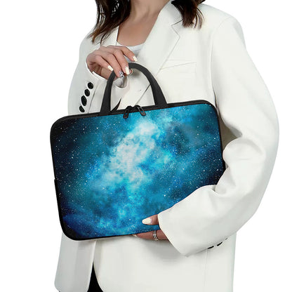 Blue Sky Universe Galaxy Space Print Laptop Sleeve With Handle