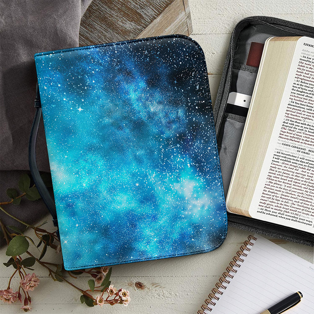Blue Sky Universe Galaxy Space Print Leather Bible Cover